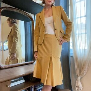 Vintage Wool Mustard Suit Set